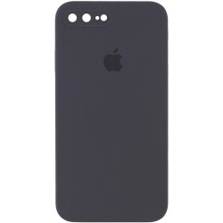 Чехол Silicone Case Square Full Camera Protective (AA) для Apple iPhone 7 plus / 8 plus (5.5"), Серый / Dark Gray