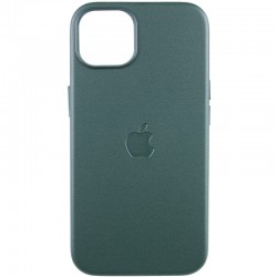 Шкіряний чохол Leather Case (AAA) з MagSafe and Animation для Apple iPhone 13 (6.1"), Sequoia Green