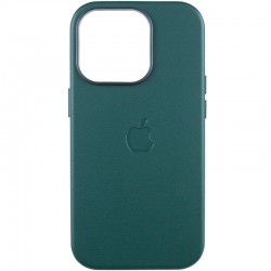 Кожаный чехол Leather Case (AAA) with MagSafe and Animation для Apple iPhone 14 Pro (6.1"), Forest Green