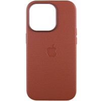 Кожаный чехол Leather Case (AAA) with MagSafe and Animation для Apple iPhone 14 Pro Max (6.7"), Umber