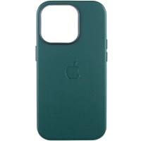 Кожаный чехол Leather Case (AAA) with MagSafe and Animation для Apple iPhone 14 Pro Max (6.7"), Forest Green