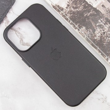 Шкіряний чохол Leather Case (AAA) з MagSafe and Animation для Apple iPhone 13 Pro Max (6.7"), Midnight - Чохли для iPhone 13 Pro Max - зображення 3 