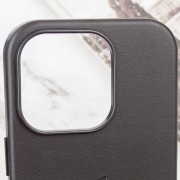 Шкіряний чохол Leather Case (AAA) з MagSafe and Animation для Apple iPhone 13 Pro Max (6.7"), Midnight