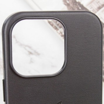 Шкіряний чохол Leather Case (AAA) з MagSafe and Animation для Apple iPhone 13 Pro Max (6.7"), Midnight - Чохли для iPhone 13 Pro Max - зображення 7 