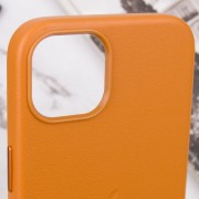 Шкіряний чохол Leather Case (AAA) з MagSafe and Animation для Apple iPhone 13 (6.1"), Golden Brown