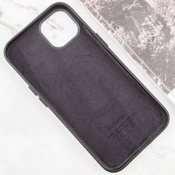 Кожаный чехол Leather Case (AAA) with MagSafe and Animation для Apple iPhone 13 (6.1"), Midnight - Чехлы для iPhone 13 - изображение 5