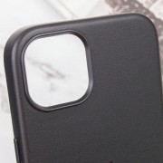 Шкіряний чохол Leather Case (AAA) з MagSafe and Animation для Apple iPhone 13 (6.1"), Midnight