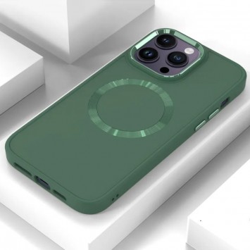 TPU чехол Bonbon Metal Style with MagSafe для Apple iPhone 12 Pro / 12 (6.1"), Зеленый / Pine green - Чехлы для iPhone 12 Pro - изображение 1