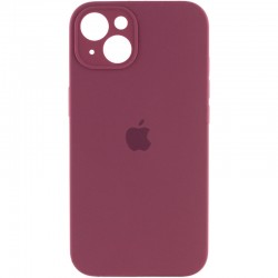 Чехол Silicone Case Full Camera Protective (AA) для Apple iPhone 15 Plus (6.7"), Бордовый / Plum