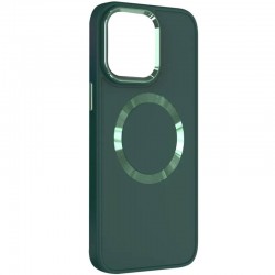 TPU чехол Bonbon Metal Style with MagSafe для Apple iPhone 15 (6.1"), Зеленый / Army Green