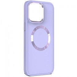 TPU чехол Bonbon Metal Style with MagSafe для Apple iPhone 15 (6.1"), Сиреневый / Dasheen