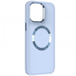 TPU чохол Bonbon Metal Style with MagSafe для Apple iPhone 15 Plus (6.7"), Блакитний / Mist Blue
