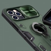 TPU+PC чехол Nillkin CamShield Armor (шторка на камеру) для Apple iPhone 15 Pro (6.1"), Зеленый