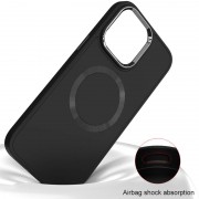 TPU чехол Bonbon Metal Style with MagSafe для Apple iPhone 15 (6.1"), Черный / Black