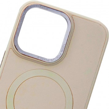 Шкіряний чохол Bonbon Leather Metal Style with MagSafe для Apple iPhone 15 (6.1"), Рожевий / Light pink - iPhone 15 - зображення 1 