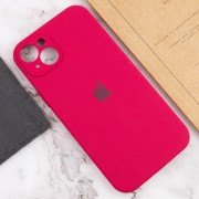 Чехол Silicone Case Full Camera Protective (AA) для Apple iPhone 15 Plus (6.7"), Красный / Rose Red