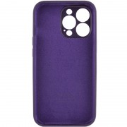 Чехол Silicone Case Full Camera Protective (AA) для Apple iPhone 15 Pro Max (6.7"), Фиолетовый / Elderberry