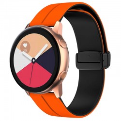Силиконовый ремешок Classy для Smart Watch 20mm, Orange / Black