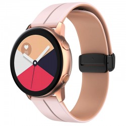 Силіконовий ремінець Classy для Smart Watch 20mm, Pink/Beige