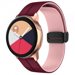 Силиконовый ремешок Classy для Smart Watch 20mm, Plum / Pink
