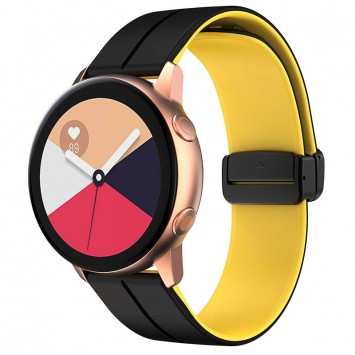 Силіконовий ремінець Classy для Smart Watch 20mm, Black / Yellow