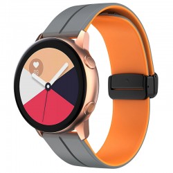 Силиконовый ремешок Classy для Smart Watch 20mm, Grey / Orange
