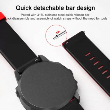Ремешок Ribby для Smart Watch 20mm, Red - Ремешки для часов - изображение 2