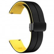 Силиконовый ремешок Classy для Smart Watch 20mm, Black / Yellow