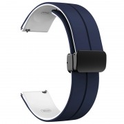 Силіконовий ремінець Classy для Smart Watch 20mm, Blue / White