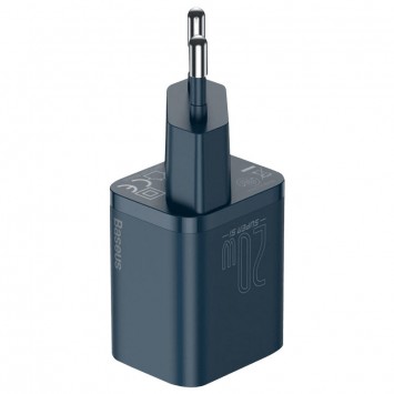 Зарядне для телефону Baseus Super Si Quick Charger 1C 20W + кабель Type-C to Lightning (TZCCSUP-B), Синій - Мережеві ЗП (220 В) - зображення 1 