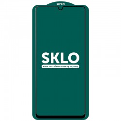 Защитное стекло SKLO 5D (тех.пак) для Samsung Galaxy A42 5G, Черный
