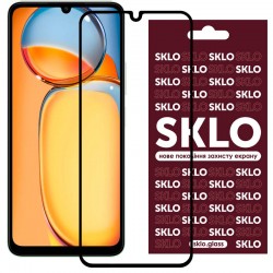 Защитное стекло SKLO 3D (full glue) для Xiaomi Redmi 13C / Poco C65, Черный
