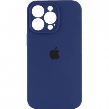 Чохол для Айфон 13 Про Макс Silicone Case Full Camera Protective (AA) в глибокому синьому кольорі.