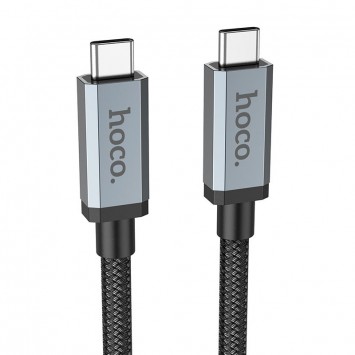 Черный кабель для телефона Hoco US06 Type-C to Type-C 100W USB3.2 20Gbps длиной 2 метра