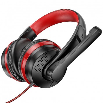 Червоні стерео навушники Hoco W103 Magic Tour для геймінгу