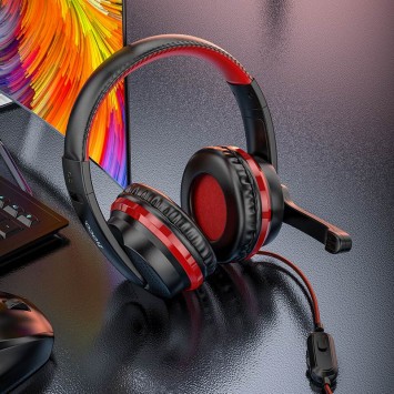 Стерео навушники Hoco W103 Magic Tour Gaming (Червоний) - Провідні навушники - зображення 2 
