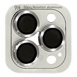 Захисне скло Metal Classic на камеру iPhone 15 Pro / 15 Pro Max, Срібний / Silver