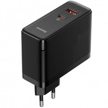 Черное зарядное устройство Baseus GaN5 Pro Type-C+USB 100W EU (CCGP09020)