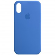 Чохол Silicone Case Full Protective (AA) для Apple iPhone X (5.8") / XS (5.8"), Синій / Capri Blue