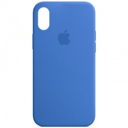 Чехол Silicone Case Full Protective (AA) для Apple iPhone X (5.8") / XS (5.8"), Синий / Capri Blue