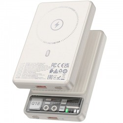 Портативний зарядний пристрій Power Bank Hoco Q18 Tourer 22.5W з БЗУ 10 000 mAh, Milky White