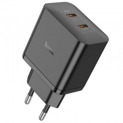 Зарядний пристрій для iPhone 15 Pro Max - Hoco N35 Streamer PD45W (2C), Чорний