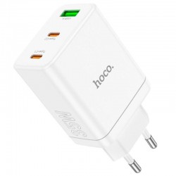 Зарядка для телефону Hoco N33 Start PD35W (2C/1A), Білий