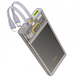 Портативное зарядное устройство Power Bank Hoco J104 Discovery Edition 22.5W with cable 10000 mAh, Gray