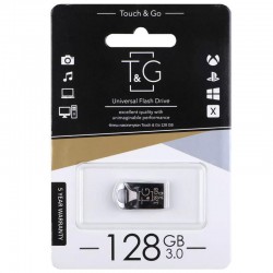 Флеш-драйв USB 3.0 Flash Drive T&G 106 Metal Series 128GB, Чорний