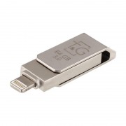 Флеш-драйв T&G 008 Metal series USB 3.0 - Lightning 64GB, Срібний