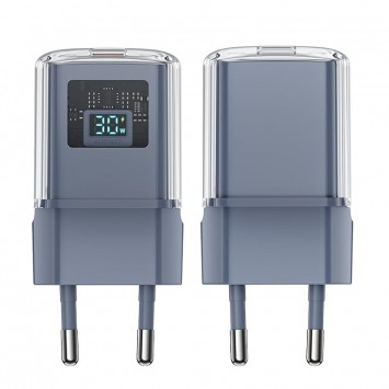 Зарядное для телефона Acefast A53 Sparkling series PD30W GaN (USB-C), Серый - Сетевые зарядные устройства (220 В) - изображение 1