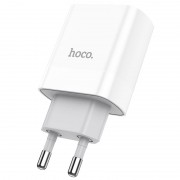 Зарядне для телефону HOCO C80A Plus Rapido PD20W+QC3.0 (1Type-C/1USB), Білий