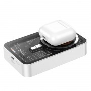 Портативное зарядное устройство Power Bank Hoco Q10A Transparent PD20W с БЗУ 10 000 mAh, White