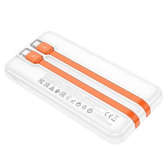 Портативний зарядний пристрій Power Bank Hoco J119 Sharp charge 22.5W+PD20W 10 000 mAh, White - зображення 1 